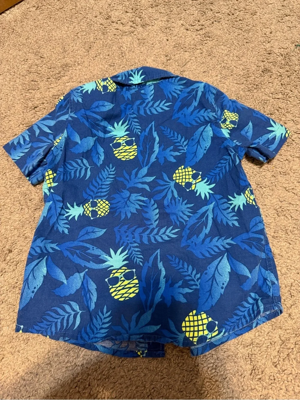 jumping beans Blue Pineapple Button-Up Shirt